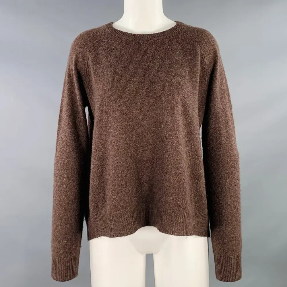 360 CASHMERE Size S Brown Cashmere Crew Neck Pullover
